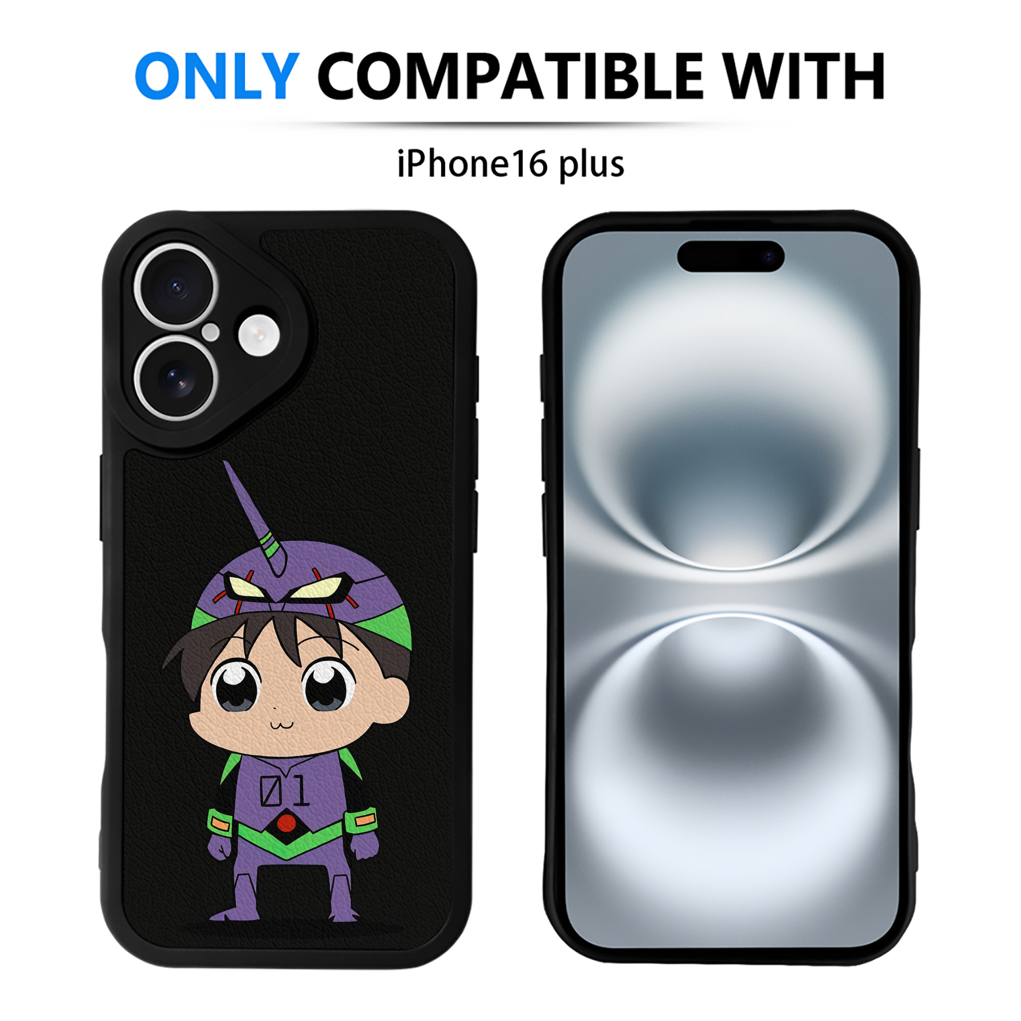 （画像用） EVA 新世紀エヴァンゲリオン 【iPhone 16シリーズ対応】シリコンスマホケース（レザー調） 材質：シリコン